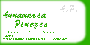 annamaria pinczes business card