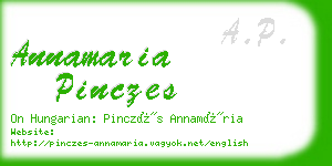 annamaria pinczes business card
